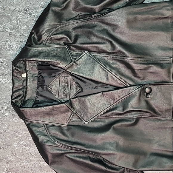 Vintage. Preston & York. Like-new. Genuine Leather long-coat. Women's size XL - Picture 9 of 16